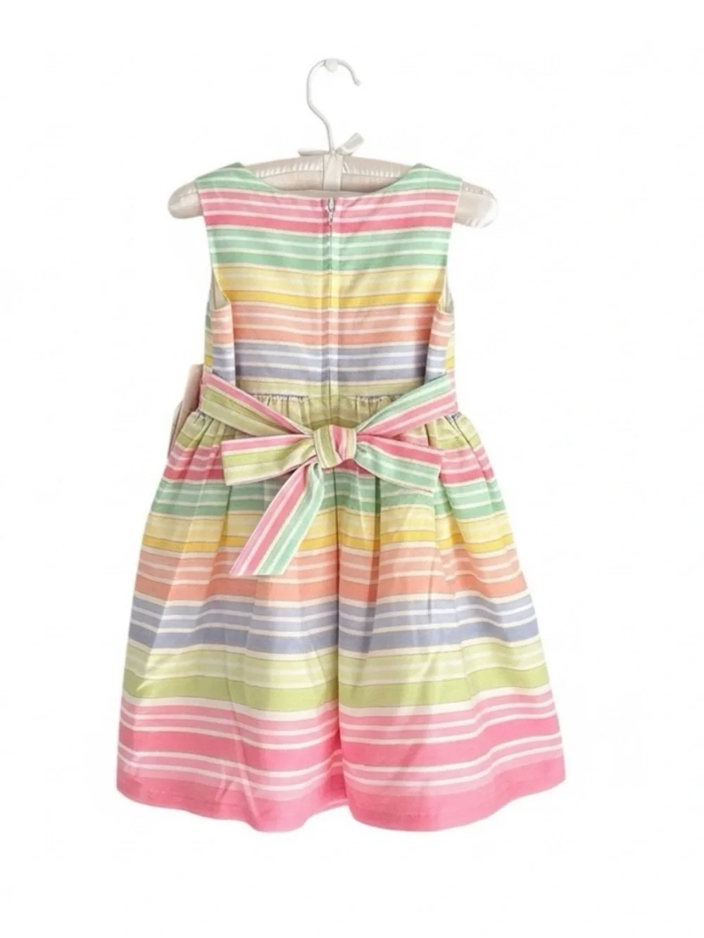 NWT Bonnie Jean Pastel Stripe Party Dress – Girls Size 4/4T